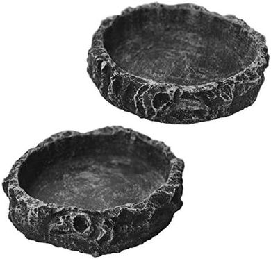 Reptile Water & Food Bowls (2-Pack) for Leopard Geckos & Other Reptiles
