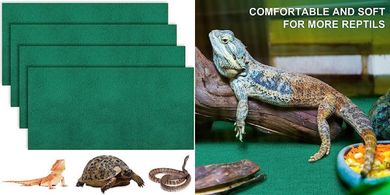 Reptile Carpet Terrarium Liners (24x47", 4-pack, Green)
