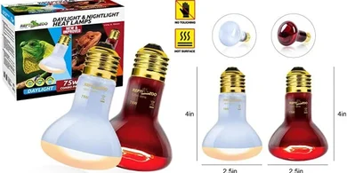 Reptizoo Dual-Lamp Reptile Heating System: UVA/Infrared