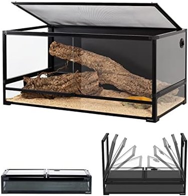 REPTI ZOO 120-Gallon Collapsible Reptile Terrarium (48x24x24")