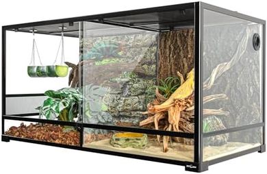 Reptizoo 120-Gallon Front-Opening Reptile Terrarium (48x24x24")
