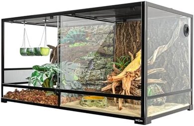 Reptizoo 120-Gallon Front-Opening Reptile Terrarium (48x24x24")