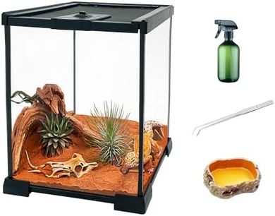 8x8x12" Reptile & Amphibian Terrarium Kit with Magnetic Door
