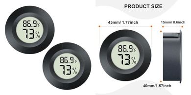 Digital Hygrometer Thermometer: Indoor/Outdoor Temperature & Humidity Meter (2-pack)
