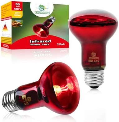 Infrared Reptile & Amphibian Heat Lamps (2 x 50W)
