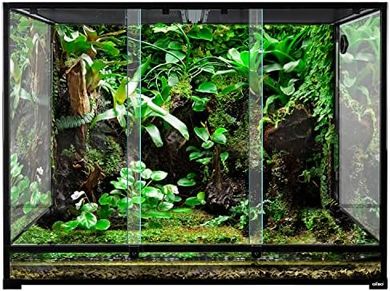 OIIBO 180-Gallon Glass Reptile Terrarium with Double Sliding Doors
