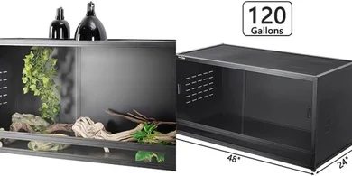 120-Gallon PVC Reptile Breeding Enclosure with Ventilation