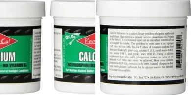Rep-Cal Calcium Powder Supplement (Phosphorous-Free, No D3, 2 x 4.1 oz)