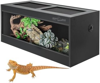 REPTI ZOO 68-Gallon PVC Reptile Terrarium with Sliding Glass Door