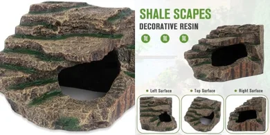 Reptile Cave Habitat: Resin Hideout for Lizards & Reptiles