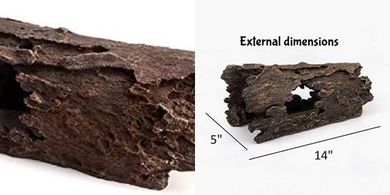 XL Reptile Log: Basking Platform & Hideout for Fish & Reptiles
