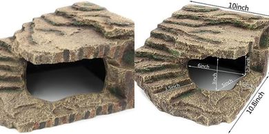 Extra Large Reptile Cave Habitat Decor for Geckos, Lizards & Turtles
