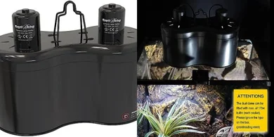 Dual Dome Reptile Lamp Fixture (12", 160W max each)