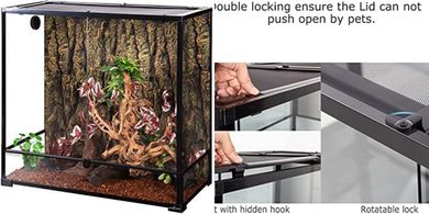 REPTI ZOO Large Vertical Reptile Terrarium (36x18x36")
