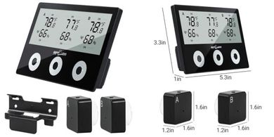 REPTI ZOO Wireless Reptile Thermometer & Hygrometer with Alarm
