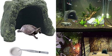 Reptile Cave Habitat: Rock Hide for Lizards, Turtles & More
