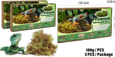 Premium Sphagnum Moss Terrarium Bedding for Reptiles & Amphibians
