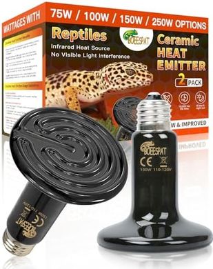 Ceramic Heat Lamps for Reptiles (2 x 150W)
