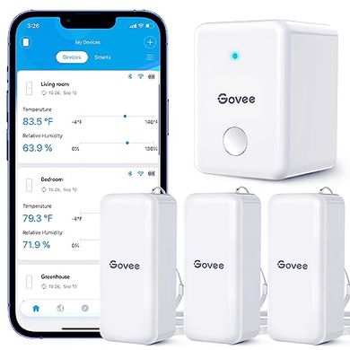 Govee Smart Home WiFi Hygrometer & Thermometer (3-Pack)
