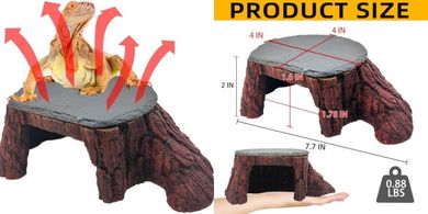 Reptile Basking & Hiding Caves with Heat Storage
