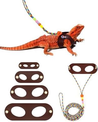 Bearded Dragon Leash Harness (4 Sizes, Brown)
