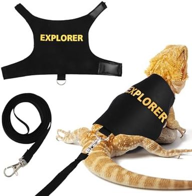 Bearded Dragon & Reptile Harness & Leash Set: Adjustable, Escape-Proof
